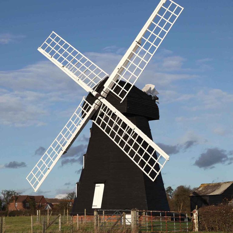 Lacey Green Windmill showing the smock boarding