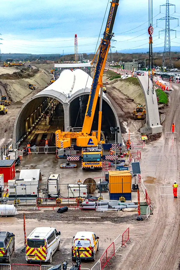 Two tunnels for HS2 under construction