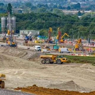 (106) Diaphragm wall excavation for Wendover north cutting retaining wall - Aug. 2024 (22_120)