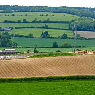 (123) Looking west towards Upper Wendover Dean Farm and the Rocky Lane cutting - May 2023 (18_146)