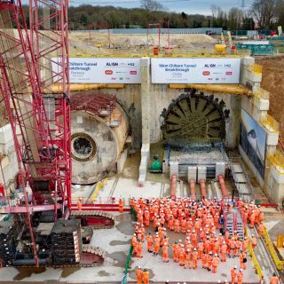 (123) TBM Cecilia breakthrough at Chiltern Tunnel North Portal - Mar. 2024 (08_151) HS2 picture