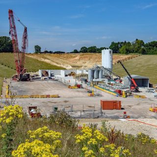 (147) Concrete batching plant producing concrete for the tunnel walkways - Jul. 2024 (08_162)