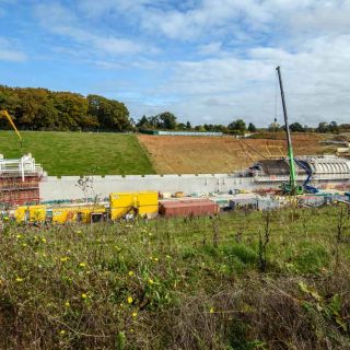 (150) Looking east towards construction of the up line porous portal - Oct. 2024 (08_168)