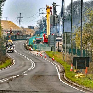 (150) Looking south along the A413 towards the realignment - Mar. 2024 (20_225)