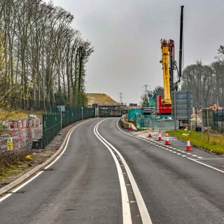 (152) Looking south along the A413 towards the realignment - Mar. 2024 (20_223)