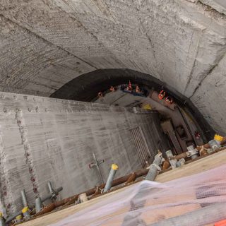 (157) Preparing for the installation of shaft lining wall at level six - Jun. 2023 (06_212)