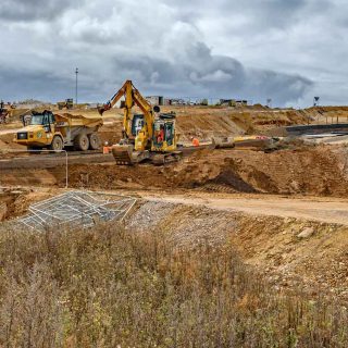 (162) Tilehouse Lane looking north towards overbridge construction - Oct. 2021 (02_158)