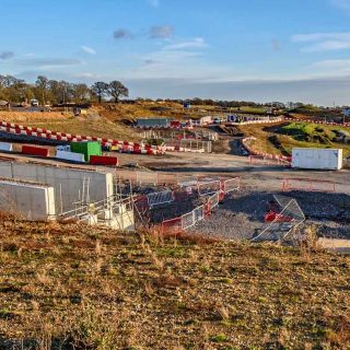 (197) Looking south from Bowood Lane towards PRoW TLE 2 overbridge - Jan. 2024 (17_212)