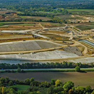 (199) Looking north across the A412 towards the Tilehouse Lane cutting and overbridge- Oct. 2022 (02_205)