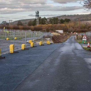 (54) Bacombe Lane looking east past the temporary link road - Feb. 2023 (22_73)