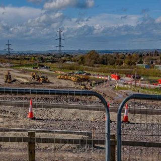 (58) Looking north across the Ellesborough Road diversion towards the Wendover tunnel north portal - Apr. 2023 (22_78)