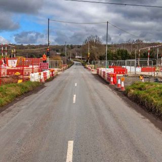 (75) Haul road crossing Rocky Lane looking east - Feb. 2023 (19_97)